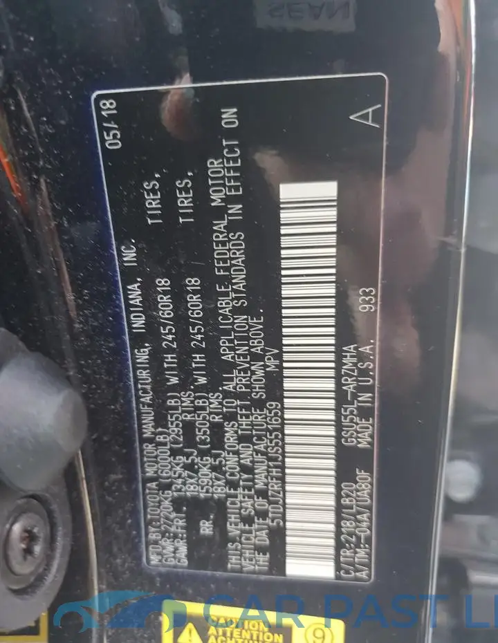 5TDJZRFH1JS551659# 13