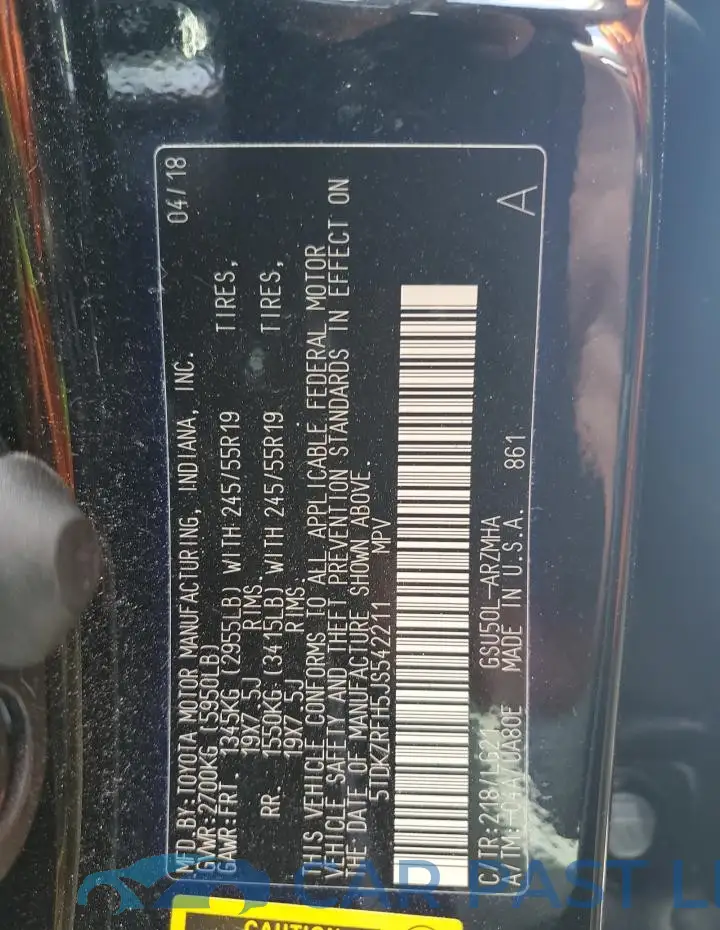 5TDKZRFH5JS542211# 13