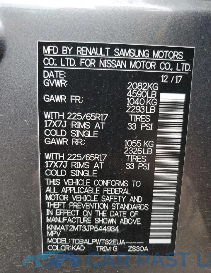 KNMAT2MT3JP544934# 14