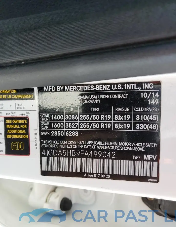 4JGDA5HB9FA499042# 13