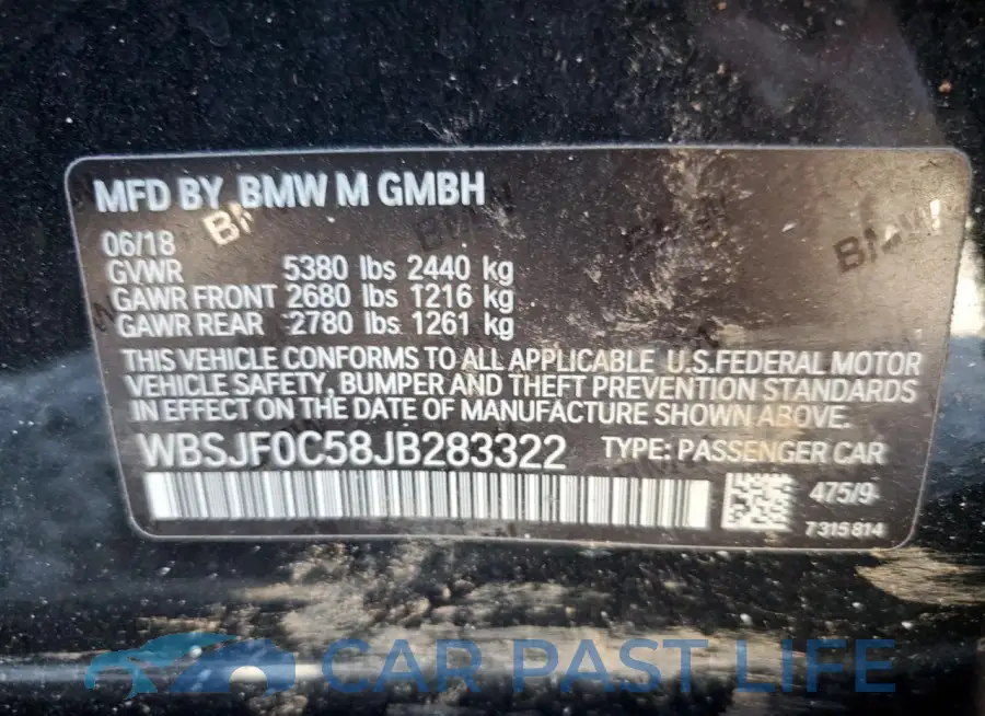 WBSJF0C58JB283322# 12