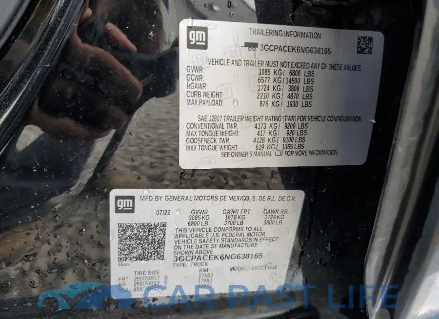 3GCPACEK6NG638165# 12