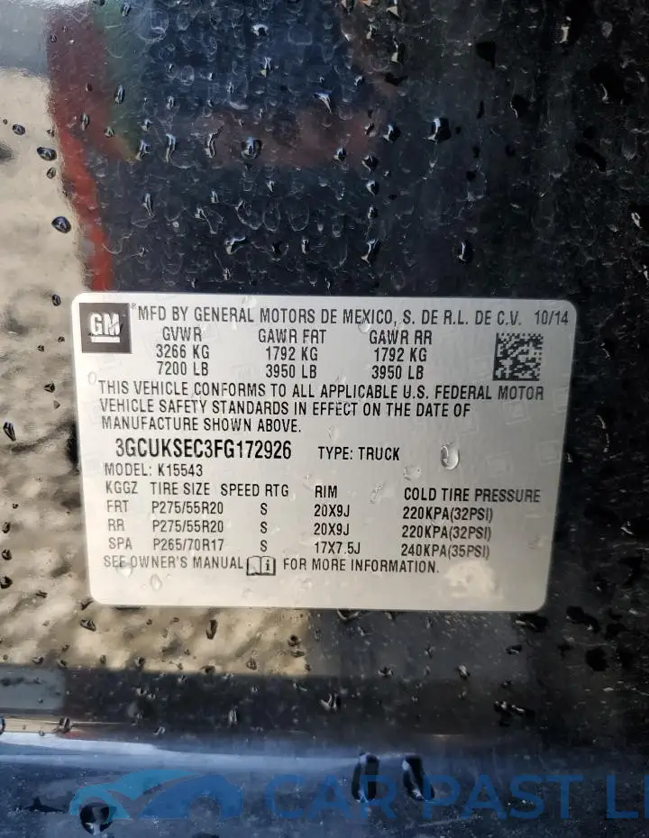 3GCUKSEC3FG172926# 12