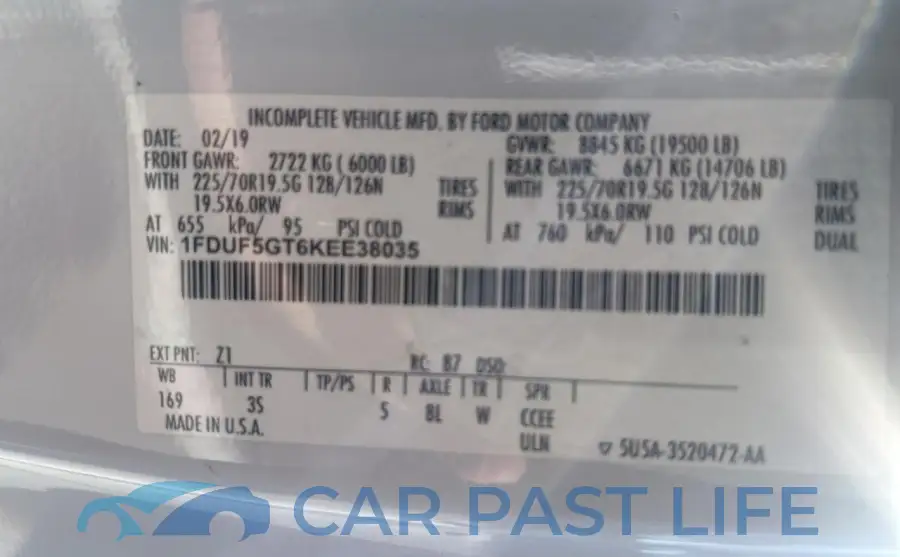 1FDUF5GT6KEE38035# 10