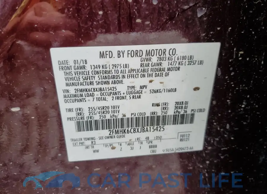 2FMHK6C8XJBA15425# 14