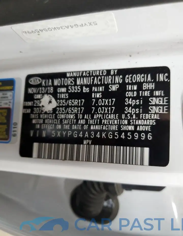 5XYPG4A34KG545996# 13