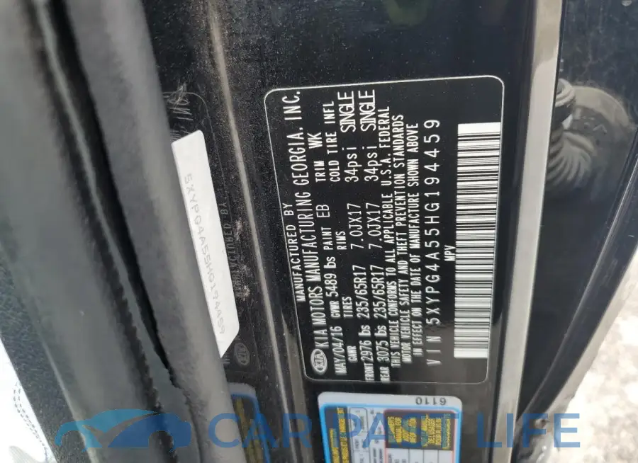 5XYPG4A55HG194459# 13