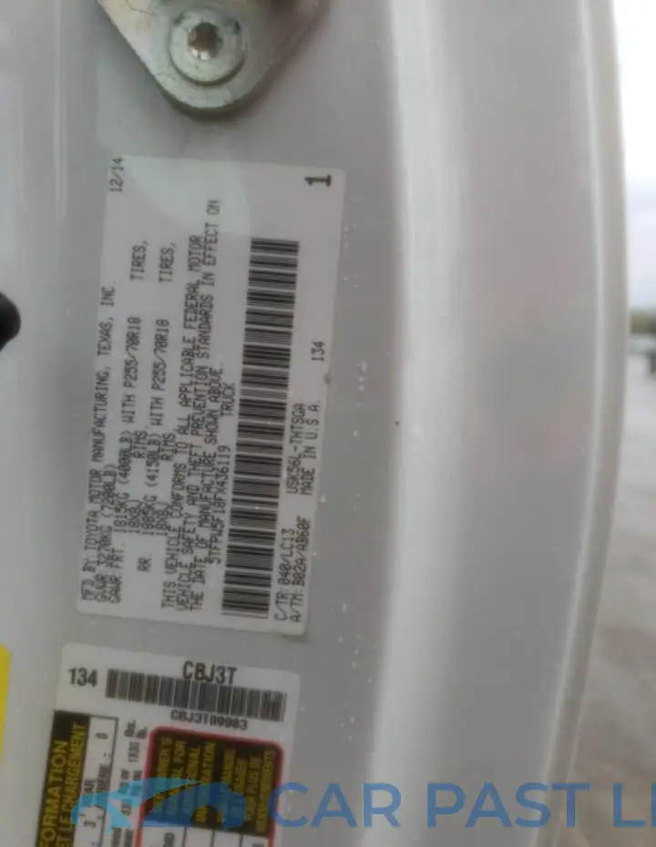 5TFPW5F18FX436119# 12