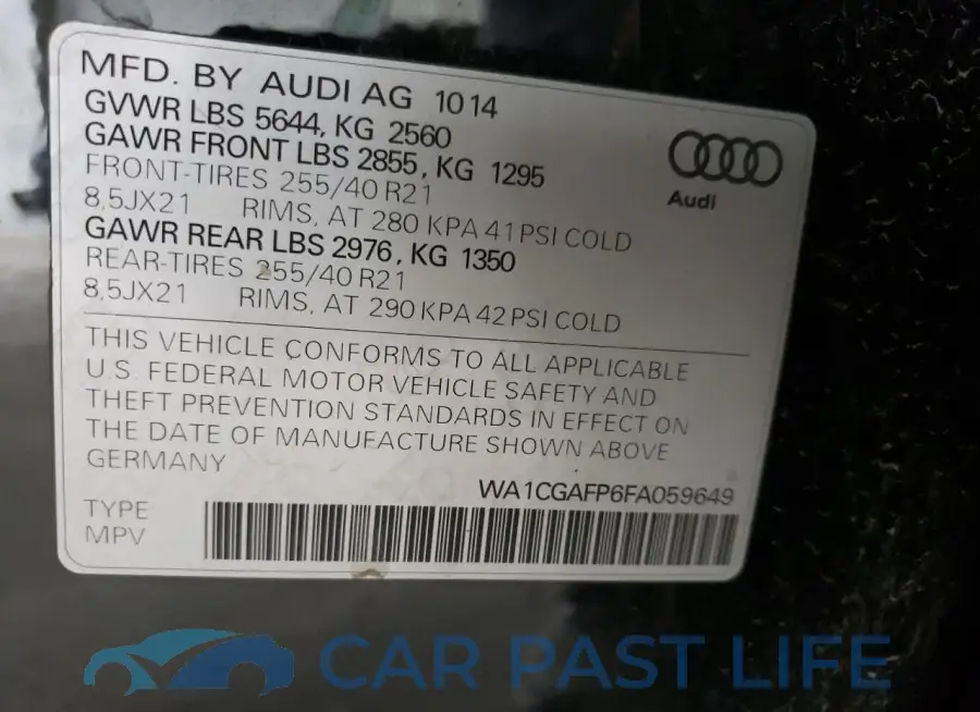 WA1CGAFP6FA059649# 14