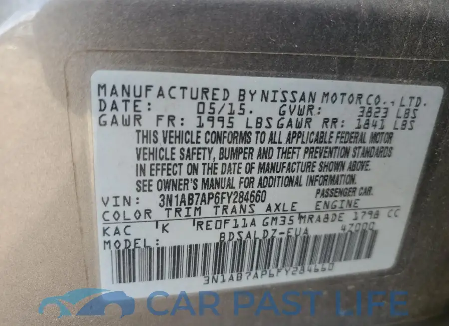 3N1AB7AP6FY284660# 12