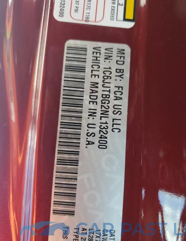 1C6JJTBG2NL132400# 13