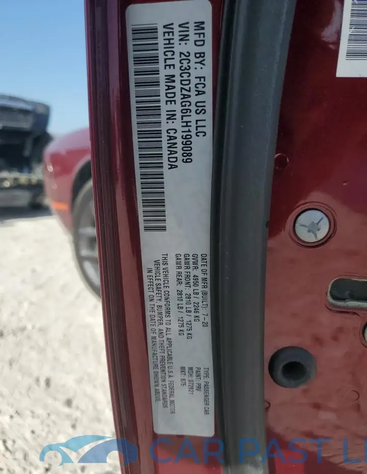 2C3CDZAG6LH199089# 12