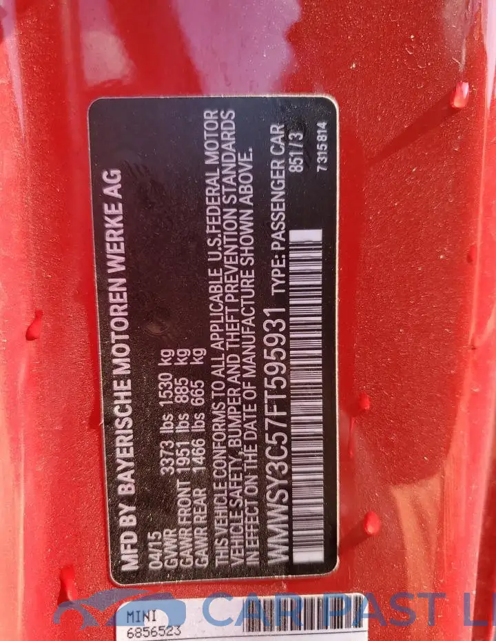 WMWSY3C57FT595931# 12
