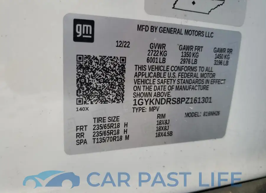 1GYKNDRS8PZ161301# 13