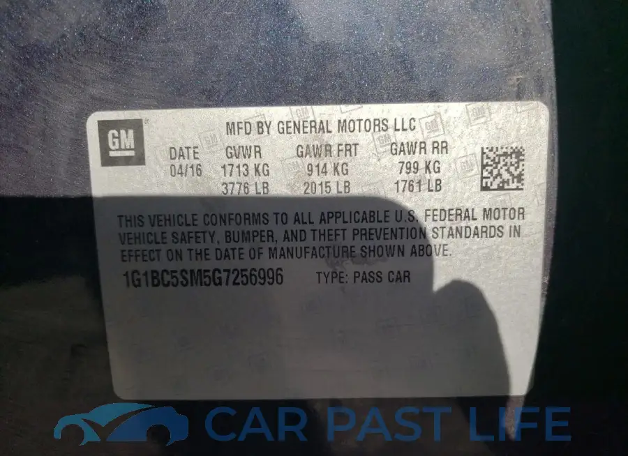 1G1BC5SM5G7256996# 12