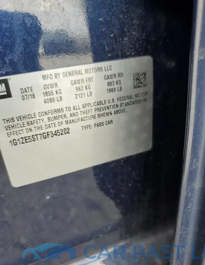 1G1ZE5ST7GF345202# 12