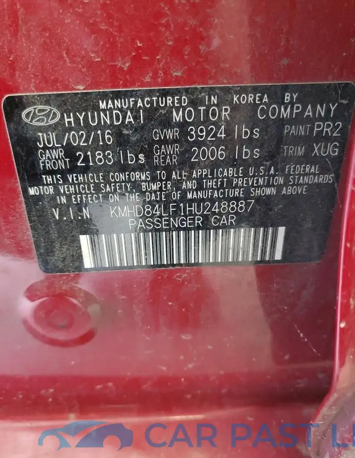 KMHD84LF1HU248887# 13