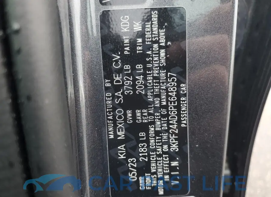 3KPF24AD6PE648957# 13