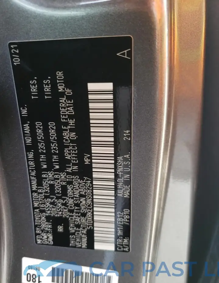 5TDXRKEC9NS082947# 13