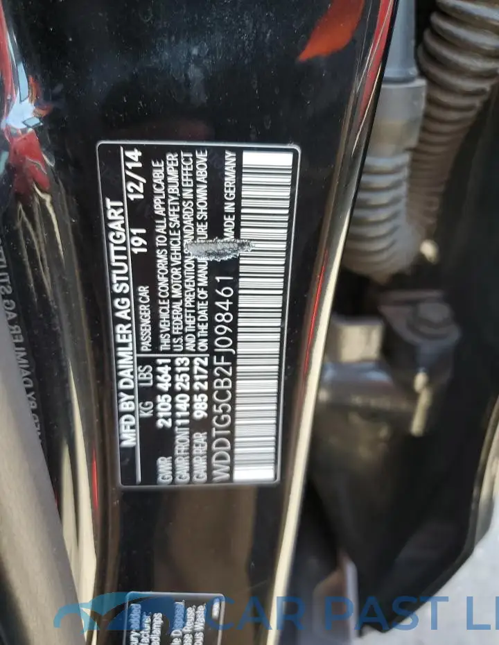 WDDTG5CB2FJ098461# 12