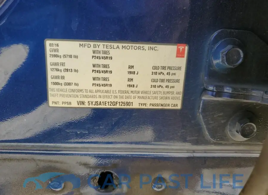 5YJSA1E12GF125901# 13