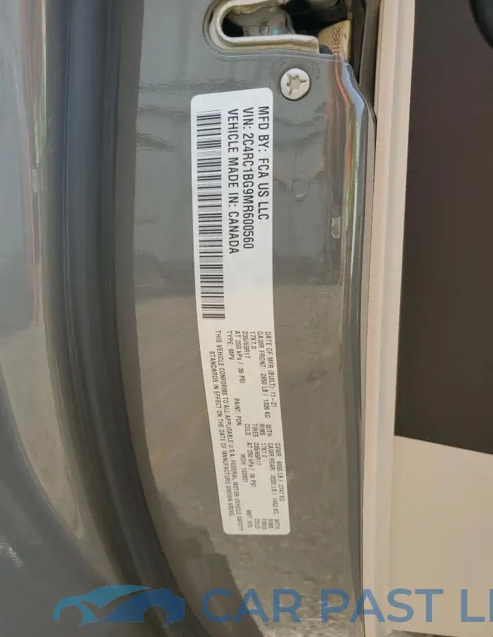 2C4RC1BG9MR600560# 13