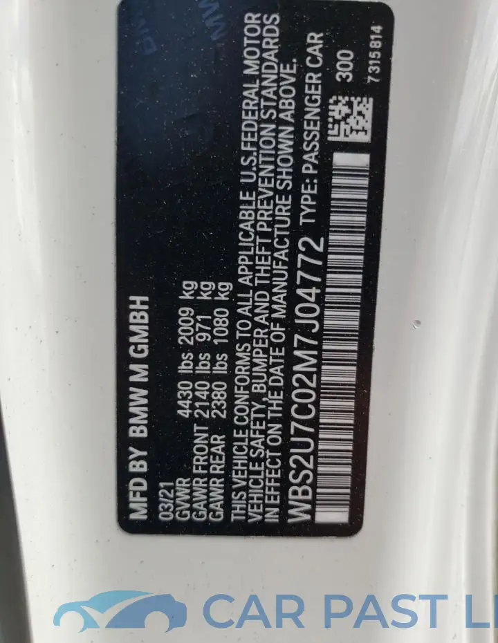 WBS2U7C02M7J04772# 12