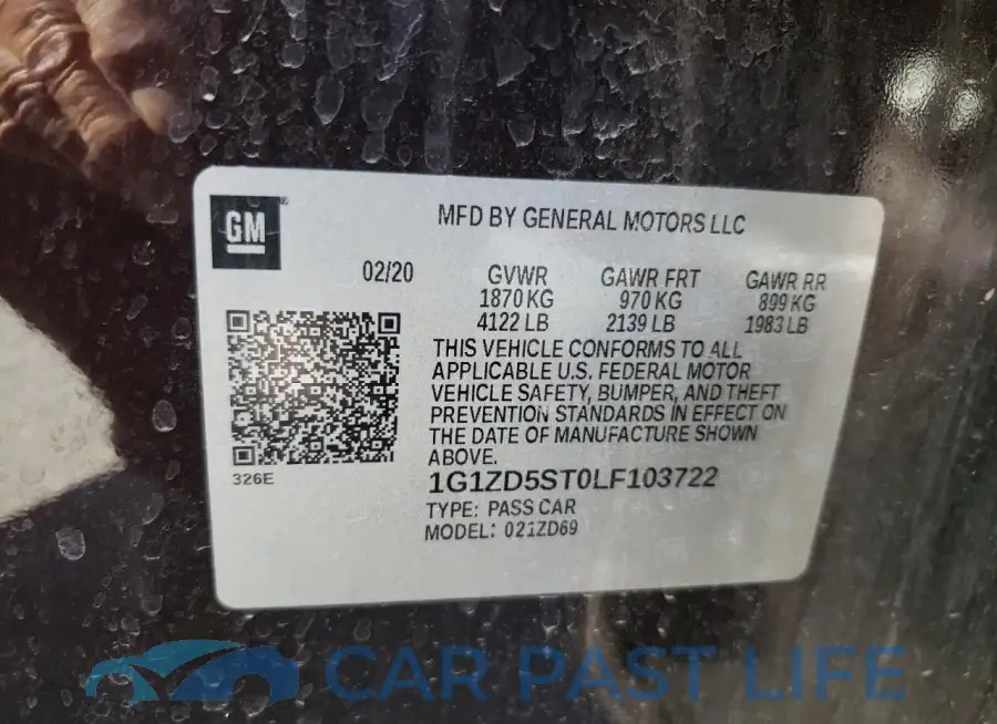 1G1ZD5ST0LF103722# 13