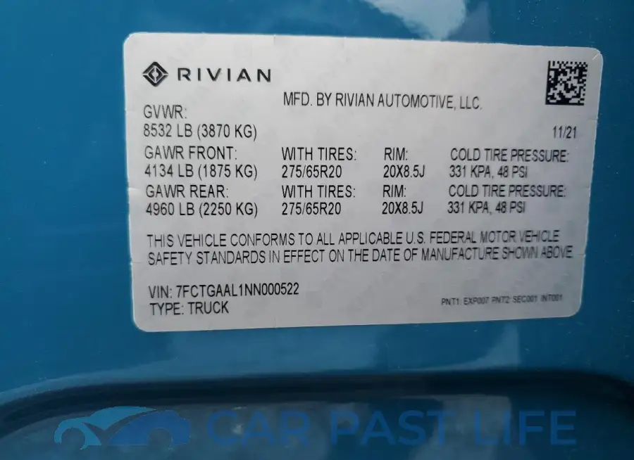 7FCTGAAL1NN000522# 12