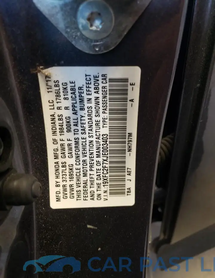 19XFC2F7XJE003403# 12