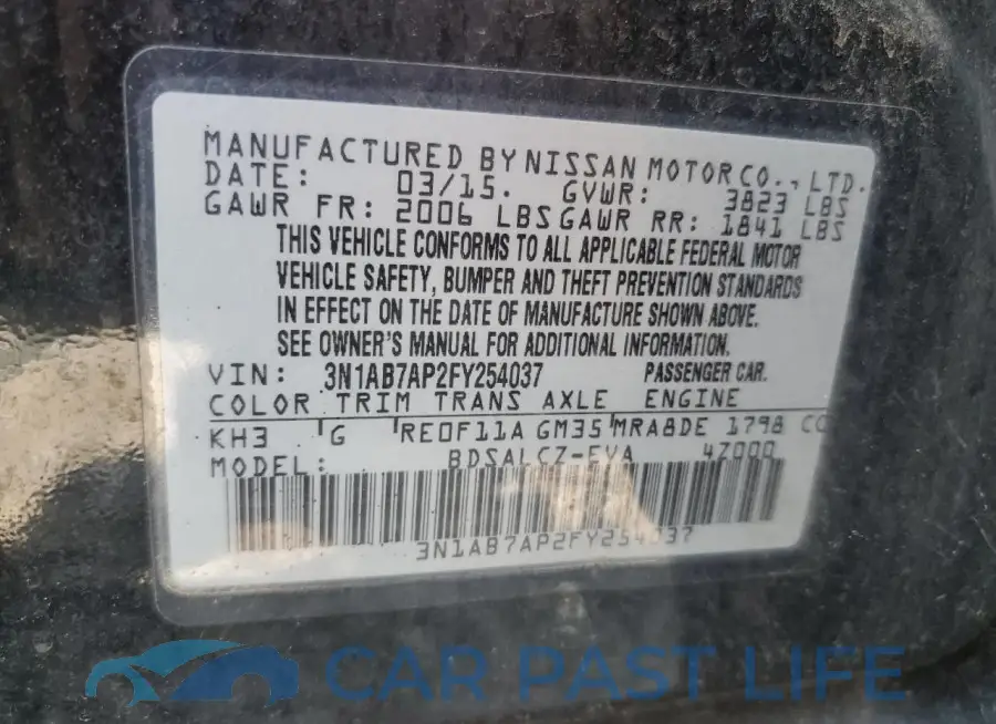 3N1AB7AP2FY254037# 12