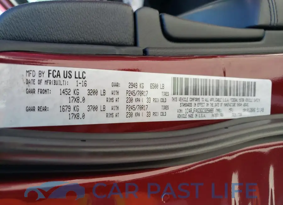 1C4RJFAG3GC325088# 13