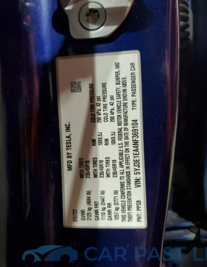 5YJ3E1EA4NF369104# 13