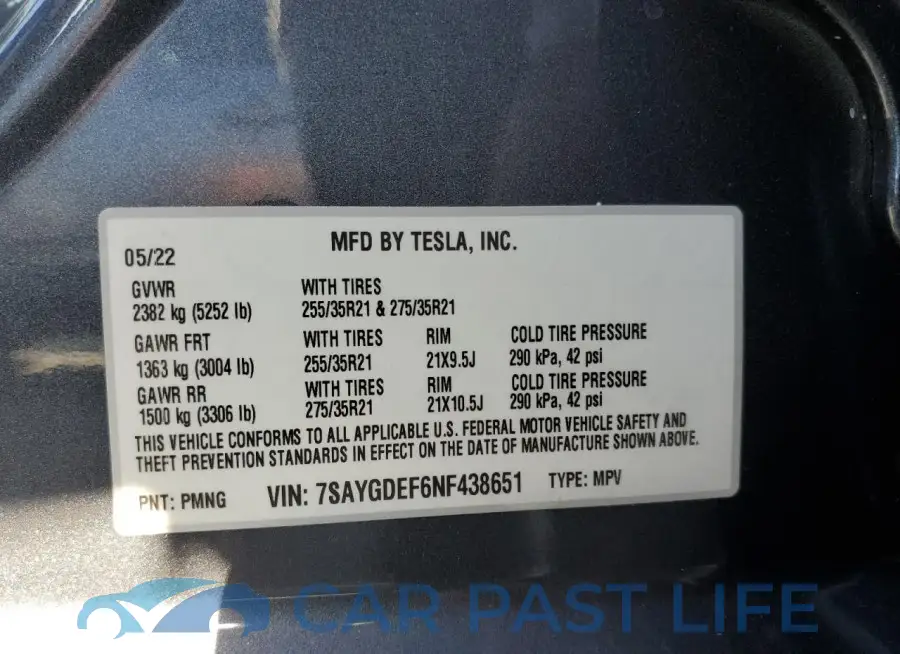 7SAYGDEF6NF438651# 13