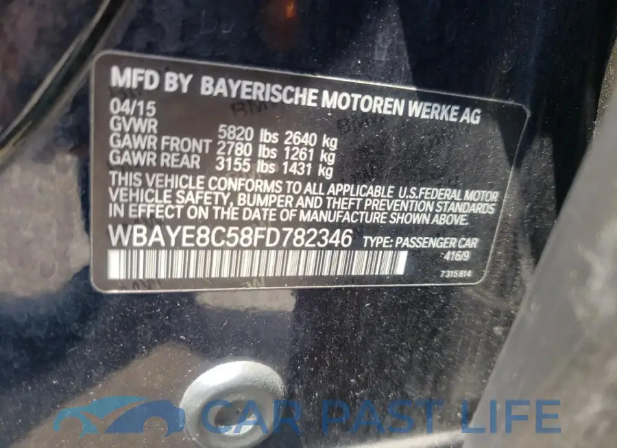 WBAYE8C58FD782346# 13