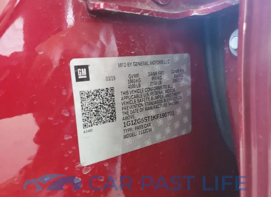 1G1ZG5ST1KF190701# 12