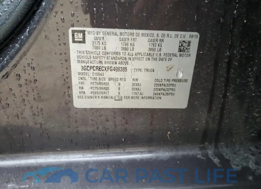 3GCPCRECXFG498385# 12