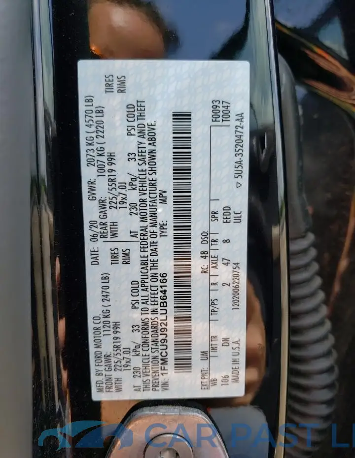 1FMCU9J92LUB64166# 13