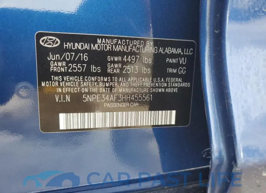 5NPE34AF3HH455561# 12