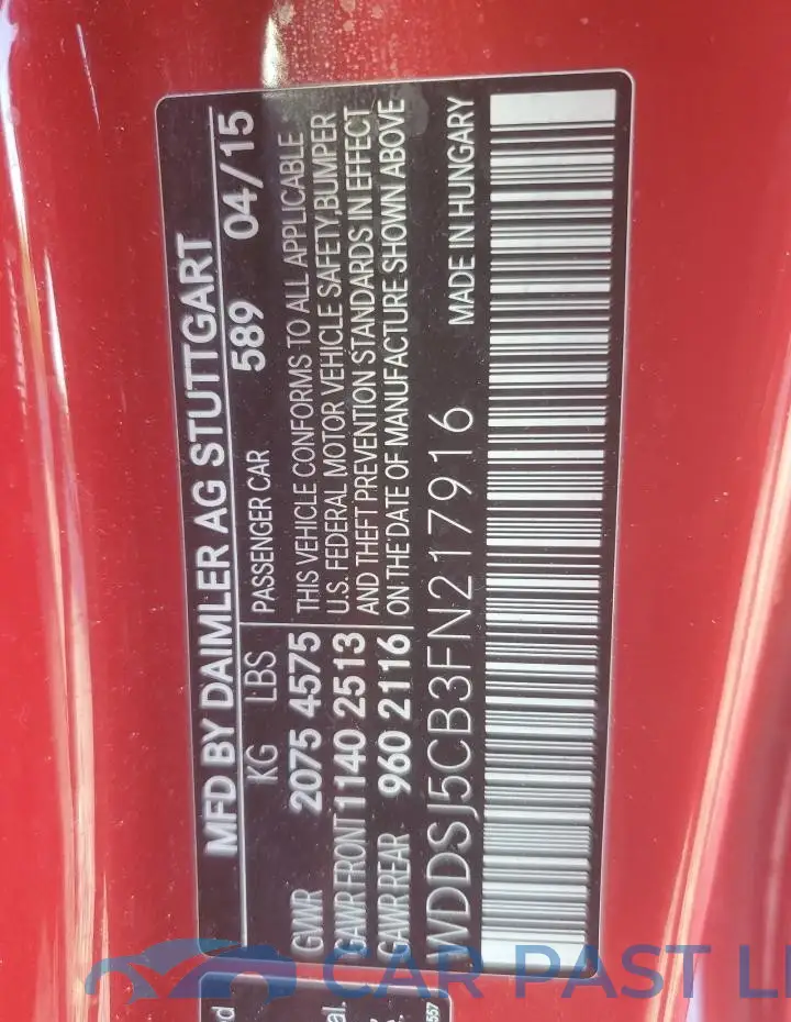 WDDSJ5CB3FN217916# 13