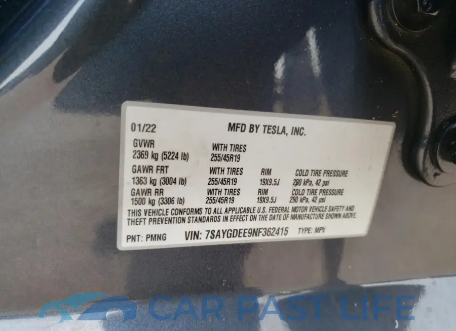 7SAYGDEE9NF362415# 12