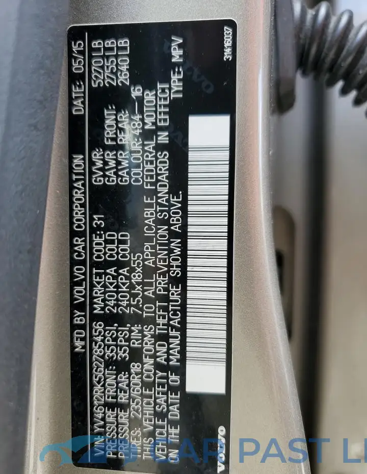YV4612RK5G2785456# 13