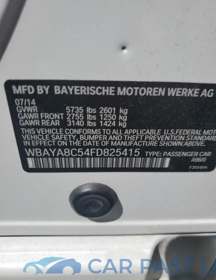 WBAYA8C54FD825415# 13