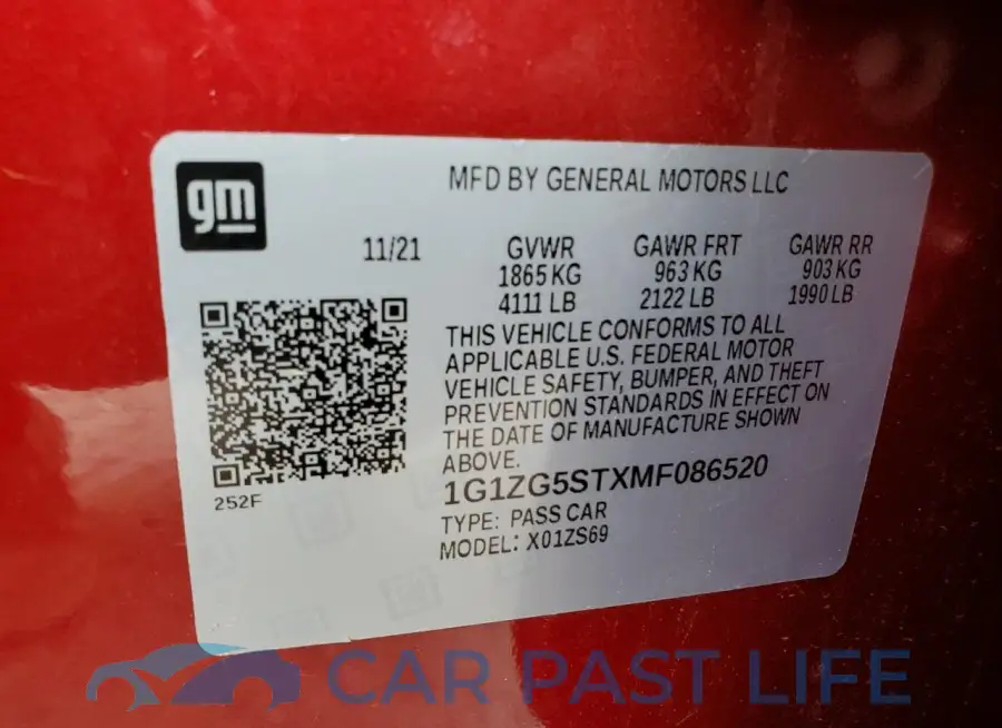 1G1ZG5STXMF086520# 12