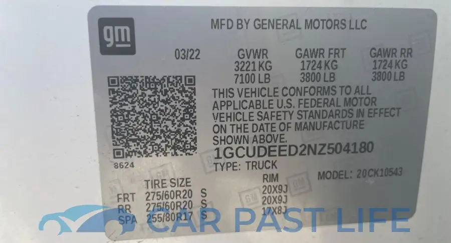 1GCUDEED2NZ504180# 10