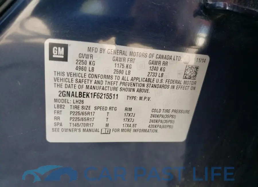2GNALBEK1F6215511# 14
