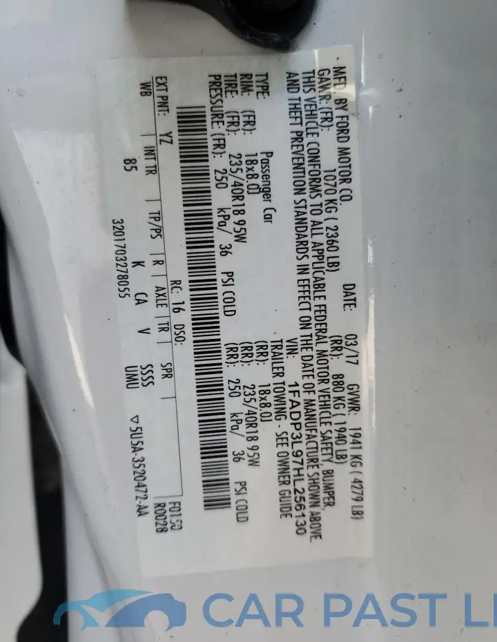 1FADP3L97HL256130# 12