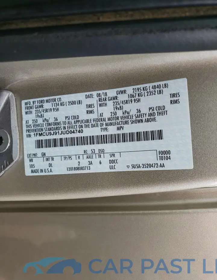 1FMCU9J91JUD04740# 13
