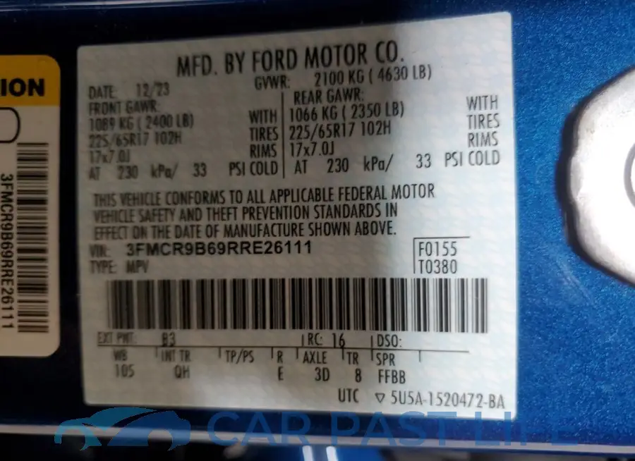 3FMCR9B69RRE26111# 12