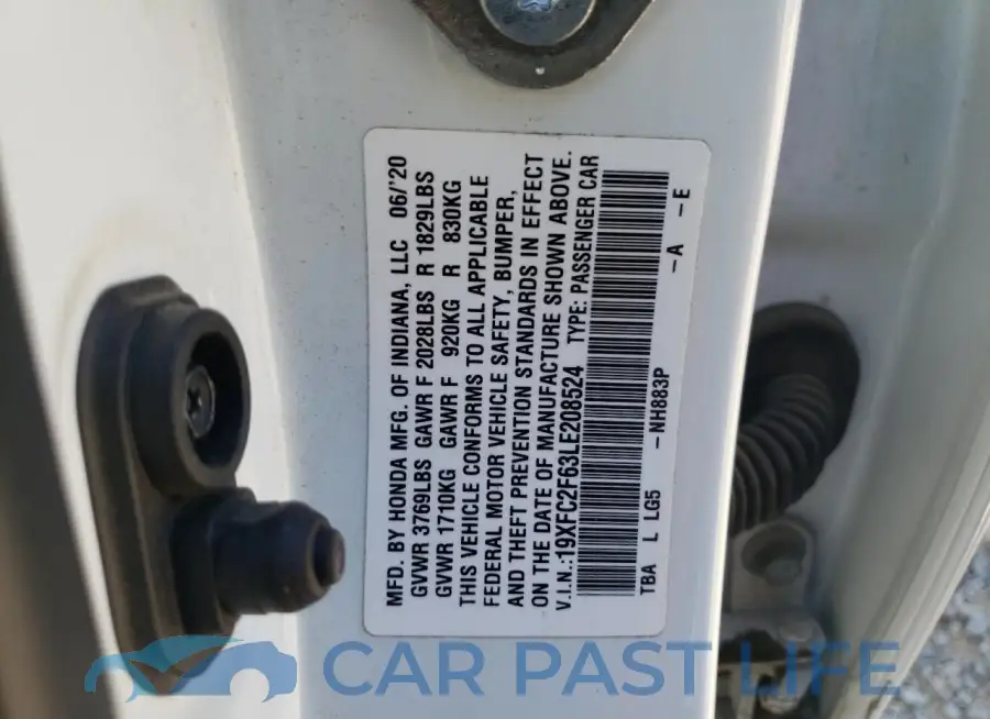19XFC2F63LE208524# 12
